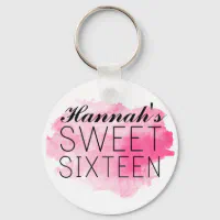 Personalized Keyring - Monogram Keychain Pink Key Fob Custom Keychains Gift  Sweet 16 - Yahoo Shopping