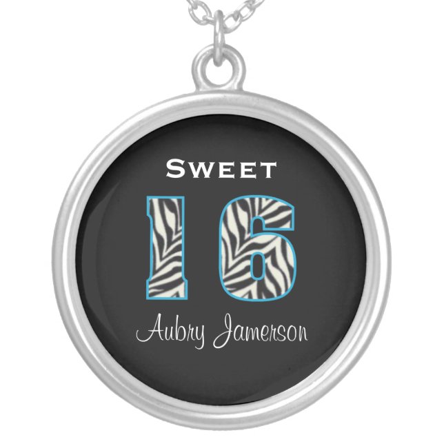 Personalized Sweet 16 Necklace (Front)