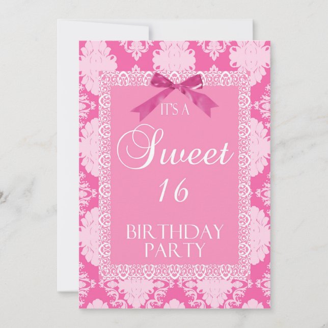 Personalized Sweet 16 Party Invitation (Front)
