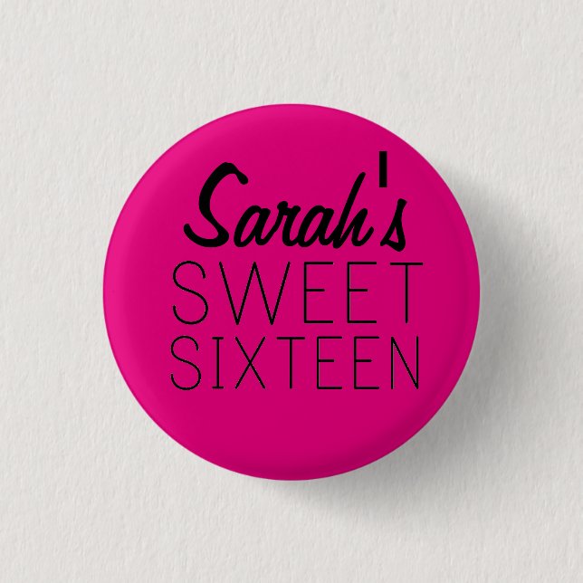 Personalized Sweet 16 Pin (Front)