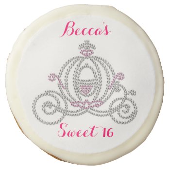 Personalized Sweet 16 Princess Cookie Favors by Dmargie1029 at Zazzle
