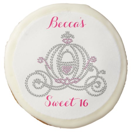 Personalized Sweet 16 Princess Cookie Favors