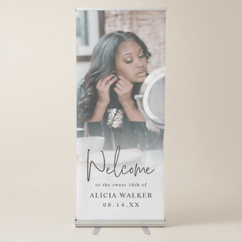 Personalized Sweet 16 Welcome Sign Photo Banner