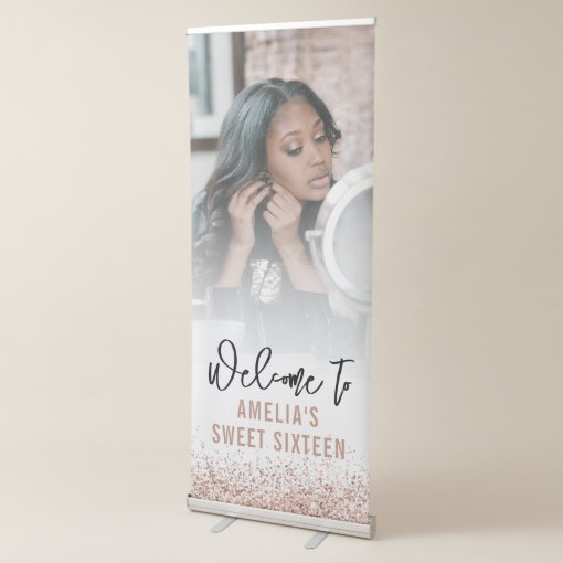 personalized-sweet-16-welcome-sign-pink-glitter-zazzle