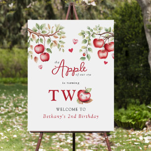 Personalized Sweet Apple of Our Eye 2nd Birthday Foam Board