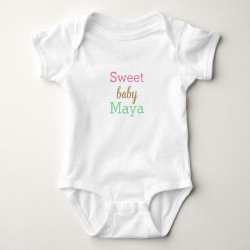 PERSONALIZED SWEET BABY one_piece  Baby Bodysuit