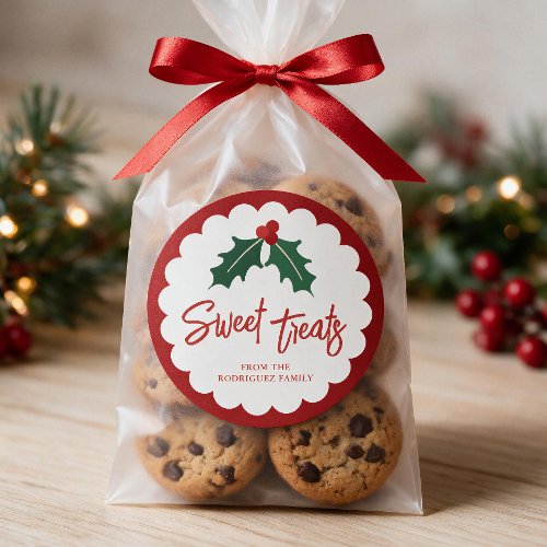 Personalized Sweet Baked Christmas Baking Sticker