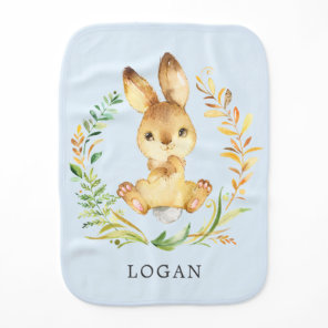 Personalized Sweet Bunny  Baby Burp Cloth