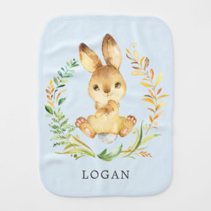 Personalized Sweet Bunny  Baby Burp Cloth