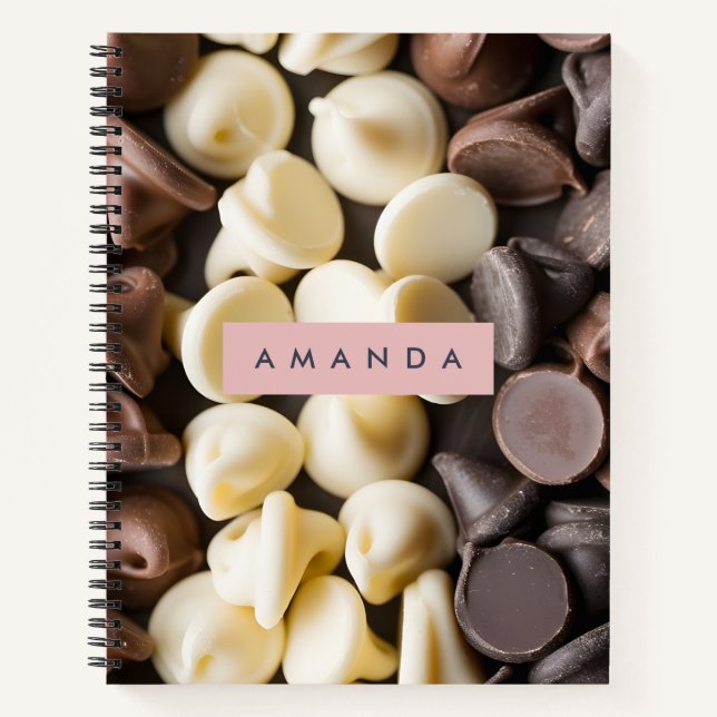 Personalized Sweet Chocolate Chip  Notebook (Front)