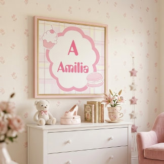 Personalized Sweet Delights Name Wall Art