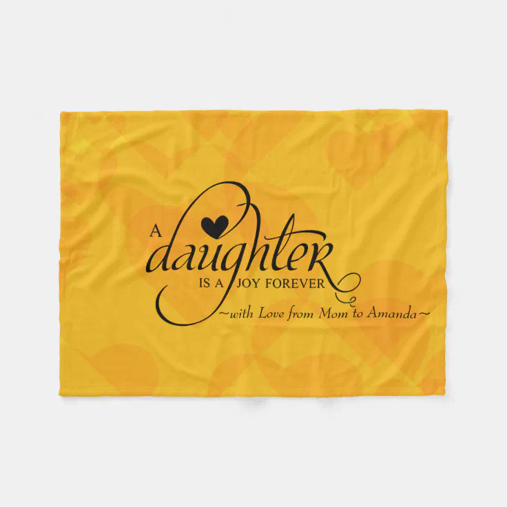 Personalized Sweet Gifts for Daughter Fleece Blanket Zazzle