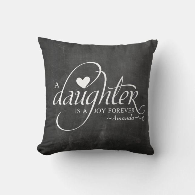 Personalized Sweet Gifts for Daughter Throw Pillow (Front)