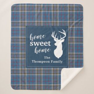 Personalized Sweet Home Tartan Clan Thompson Plaid Sherpa Blanket