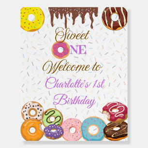Personalized Sweet One First Birthday Welcome Sign