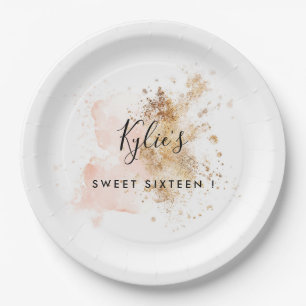 Personalized Sweet Sixteen 16Th Birthday Paper Plates