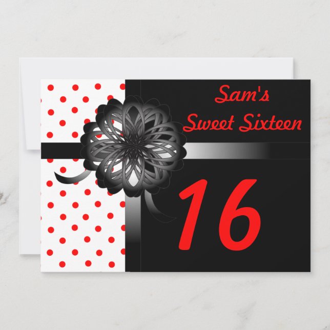 Personalized Sweet Sixteen Invitartion-Customize Invitation (Front)