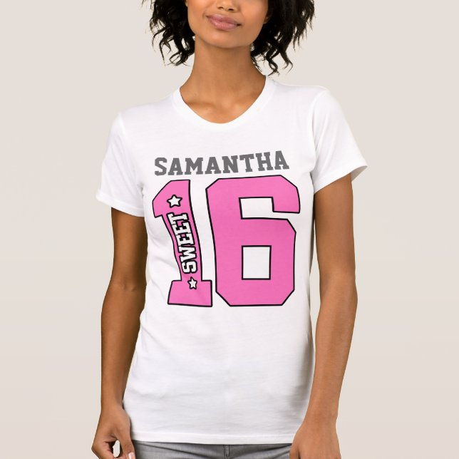Personalized Sweet Sixteen Shirt (Front)
