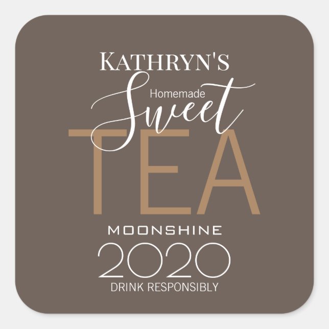 Personalized Sweet Tea Label (Front)