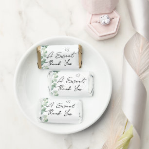 Personalized Sweet Thank You Eucalyptus Wedding Hershey's Miniatures