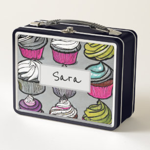 Personalized Sweets N' Treats Cupcake Metal Lunch Box