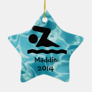Personalized Swim Design Ornament