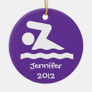 Personalized Swim Design Ornament
