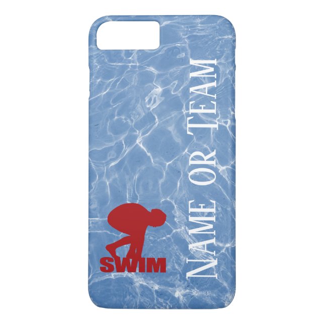 Personalized Swim Design Phone Case (Back)