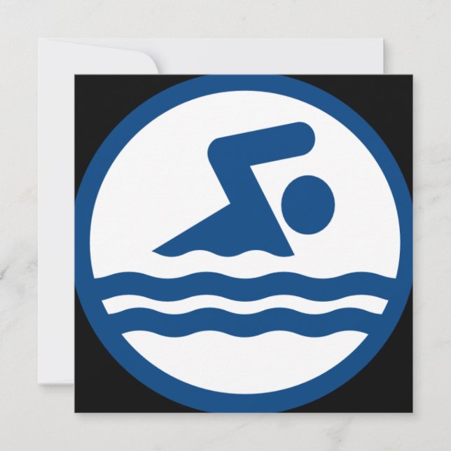 Personalized Swim Round Stationary Card (Front)