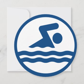 Personalized Swim Round Stationary Card by SoccerMomsDepot at Zazzle