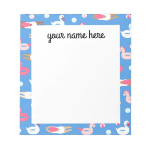 Personalized Swimmer and Pool Float Notepad