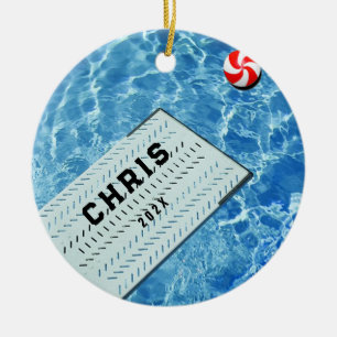 Personalized Swimming Diving Holiday Gifts Ceramic Ornament