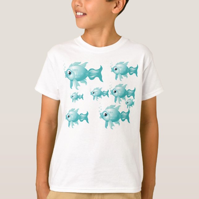 Personalized Swimming Fish T-Shirt (Front)
