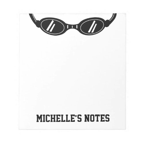 Personalized  swimming goggles writing notepads