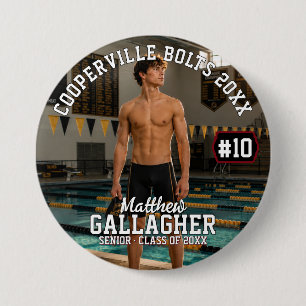 Personalized Swimming Photo Button