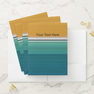 Personalized Swimming Pool Abstract Art Pocket Folder