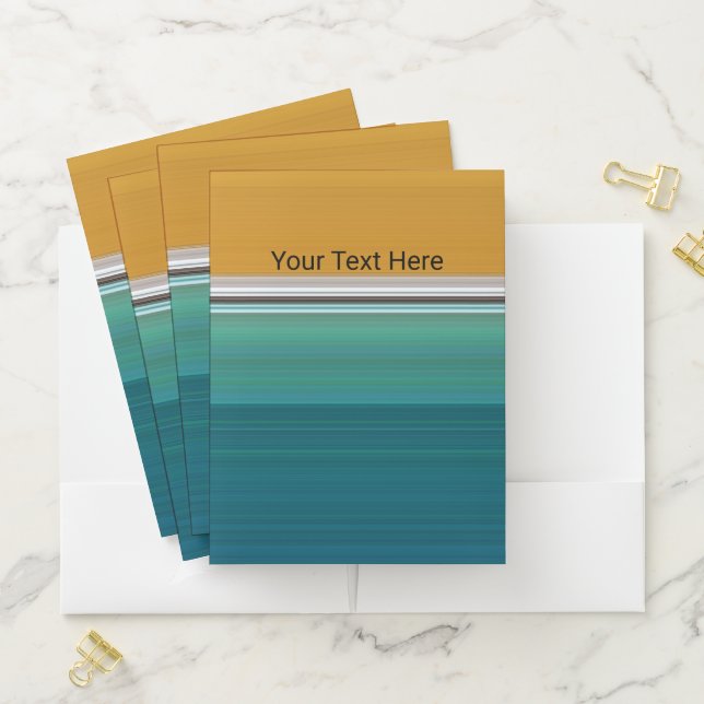 Personalized Swimming Pool Abstract Art Pocket Folder (In Situ)