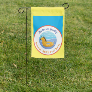 Personalized Swimming pool Party Garden Flag