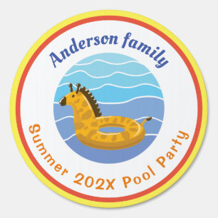 Personalized Swimming pool Party Sign