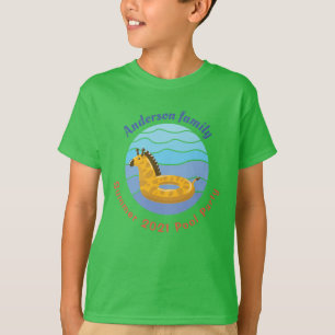 Personalized Swimming pool Party T-Shirt