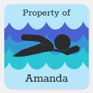 Personalized Swimming Sticker
