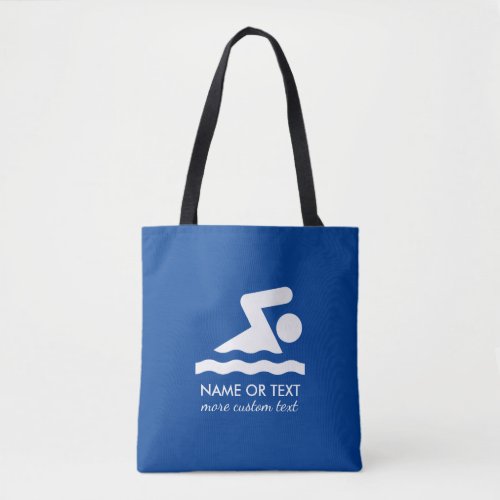 Personalized Swimming Swimmer and Teams Name Tote Bag