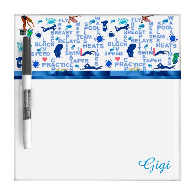 Personalized Swimming White Board (Front)