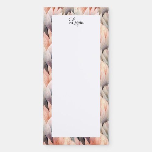 Personalized Swirls Coquette Name Magnetic Notepad