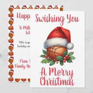 Personalized Swishing You A Merry Christmas Holiday Card