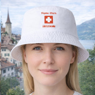 Personalized Switzerland Flag Bucket Hat