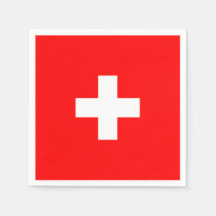 Personalized Switzerland Flag Schweiz Swiss Europe Napkins