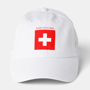 Personalized Switzerland Flag Schweiz Swiss Europe Performance Cap