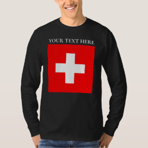 Personalized Switzerland Flag Schweiz Swiss Europe T-Shirt