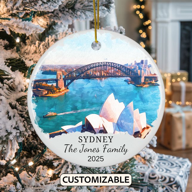 Personalized Sydney Ornament, Australia Gift Ceramic Ornament (Creator Uploaded)